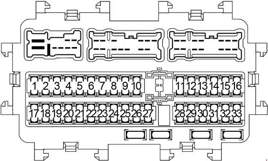 2012-2017 Infiniti JX35 and QX60 Fuse Panel Diagram