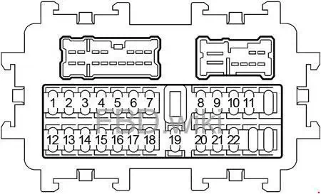 2003-2008 Infiniti FX35 and Infiniti FX45 Fuse Panel Diagram