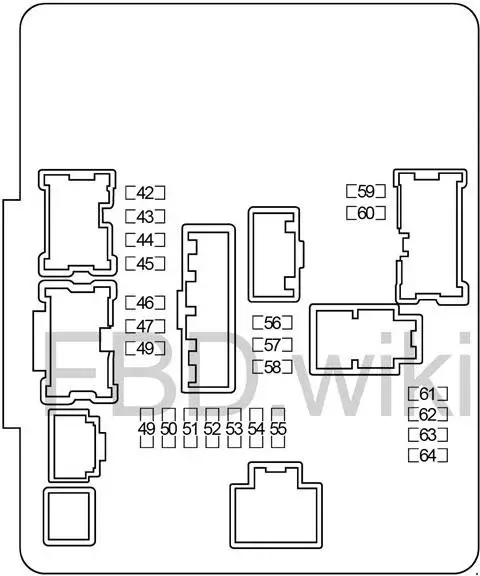 2013-2015 Infiniti Q50 and Infiniti Q60 Fuse Box Chart