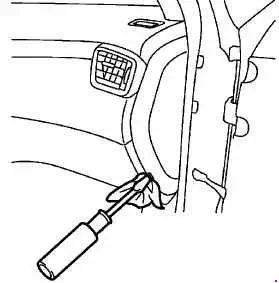 2014-2018 Nissan X-Trail - Location of Fuse Panel