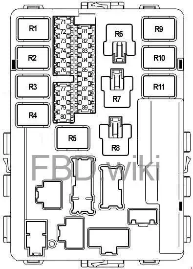 2003-2008 Nissan 350Z - Diagram of the Fuse Box