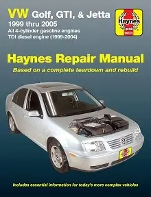 VW Golf, GTI, & Jetta (1999-2005) Repair Manual